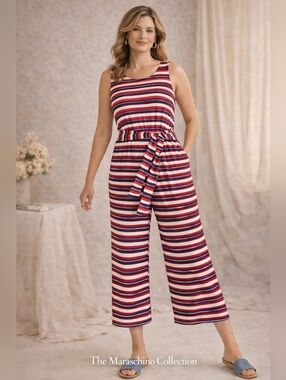 Maurices Striped Cropped Jumpsuit | XL | NWT